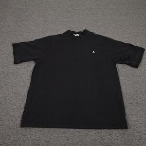 Ambush Shirt Mens Large Black Mock Neck Short Sleeve Logo Tee Streetwear Japan